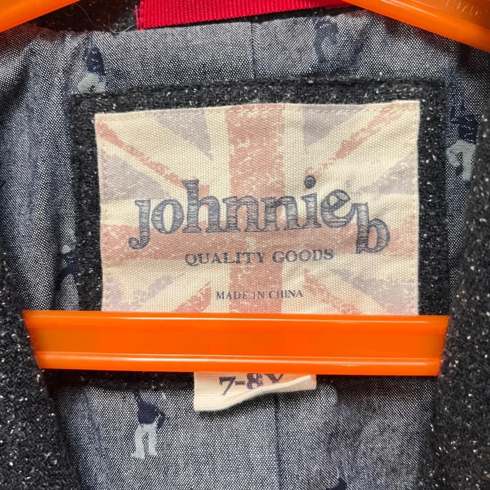 Johnnie B‎ Boden Boys Wool Silk Blend Blazer Jacket Grey Tweed 7-8Y 85046